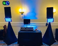 dj equipment set up in a room